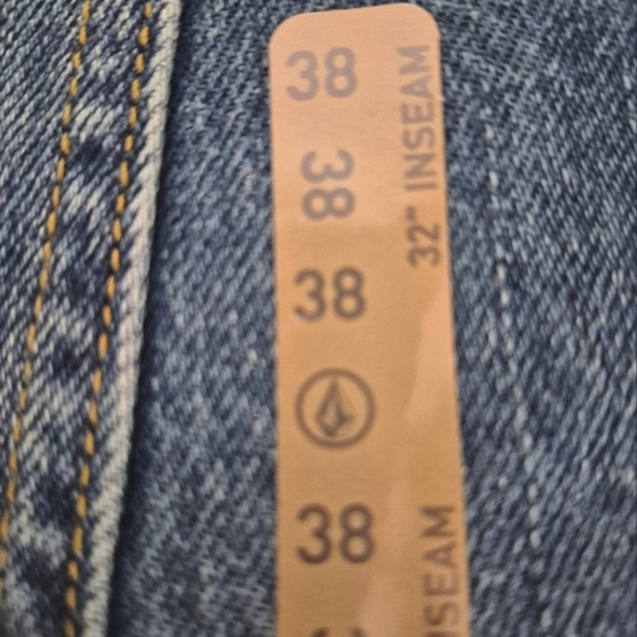 Volcom Solver Modern Straight Men's Jeans Size 38 Standard Blue - Picture 6 of 10